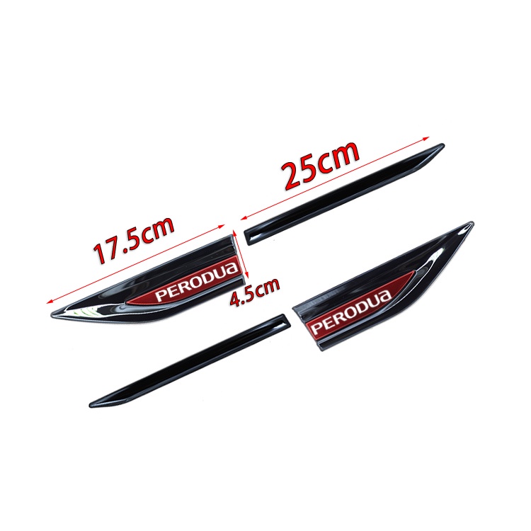 1set Fender Mobil Bahan Stainless Steel Label Samping Untuk Perodua Viva Bezza Axia Ativa Aruz Alza Myvi Kancil Aksesoris
