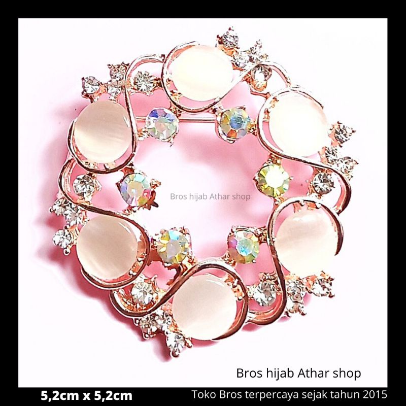 Bros jilbab Mewah Bros Batu Cat Eye Bross Pin Bulat Peniti Hijab Premium By Bros Hijab Athar Shop