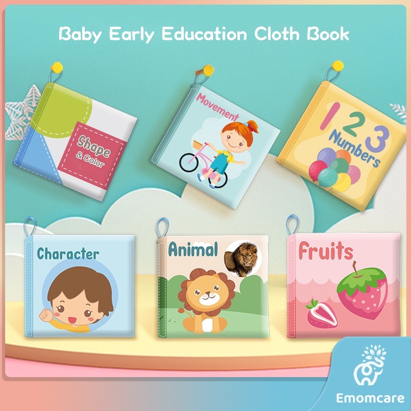 Baby Early Education SOFT BOOK / buku bantal bayi / buku cerita bayi bahan kain anak/ pillow book Mainan Edukasi Karakter Anak Balita Belajar Cerita (BIC)