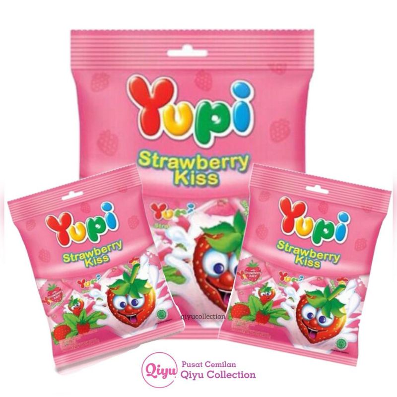 YUPI Strawberry Kiss - Permen Yupi - Permen Murah 120gr