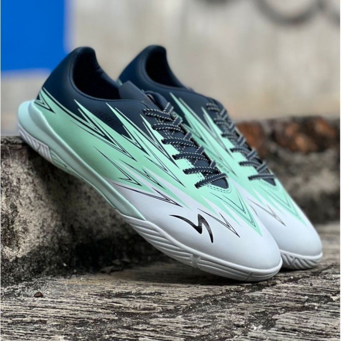 Sepatu Futsal Specs Lightspeed 3 IN - White/Aqua Glass Original