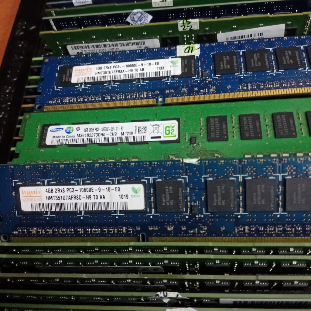 MEMORY RAM SERVER ECC UDIMM DDR3 2RX8 4GB PC3-10600E/pc3L-12800E/khusus buat pc server WORKSTATION  XEON DELL/HP/IBM