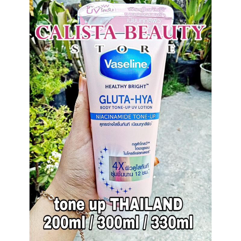 [ORIGINAL] Vaseline gluta hya thailand niacinamide tone up 200ml/300ml/330ml / vaseline gluta thaila