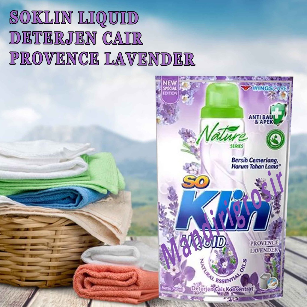 Deterjen Cair Konsentrat * SoKlin Liquid * Provence Lavender * 750ml