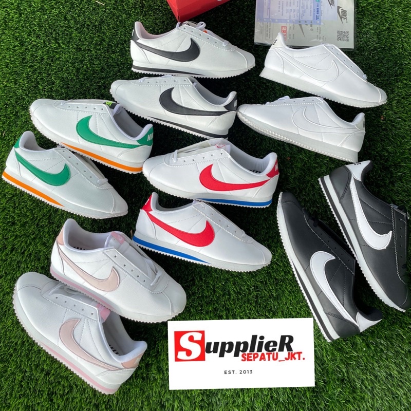 Nike Cortez XLV Stranger Things White Green Orange Women Sepatu Wanita Tali. gym