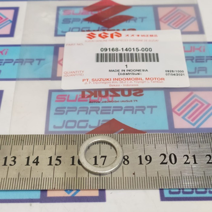 Suzuki Parts 09168-14015-000 Gasket Ring Oil Cooler Satria FU All Ori