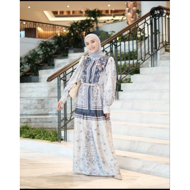 Vanilla Hijab Tudejul Charm Dress  - White