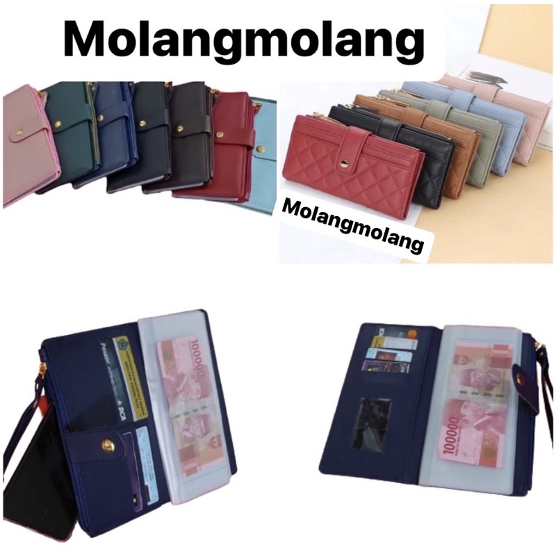 Smart wallet Dompet Pintar Disiplin Keuangan Bulanan Organizer Dompet Lipat Wanita Ada Tempat HP dom