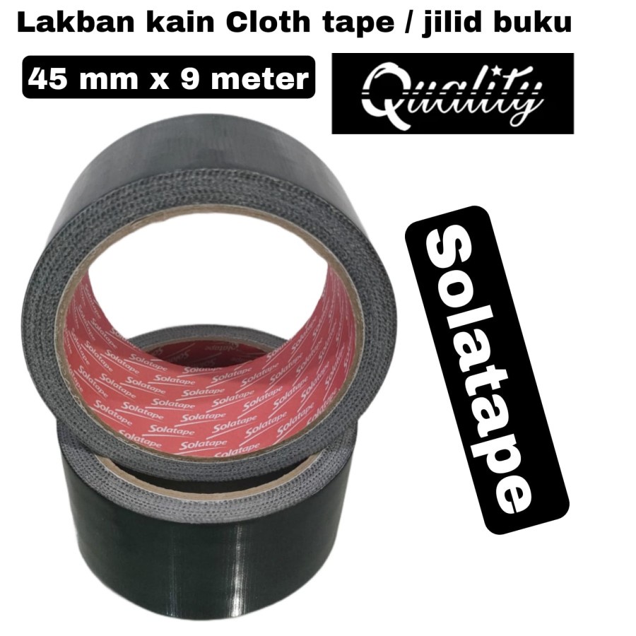 Lakban kain hitam / Jilid Buku / Cloth tape / Solatape