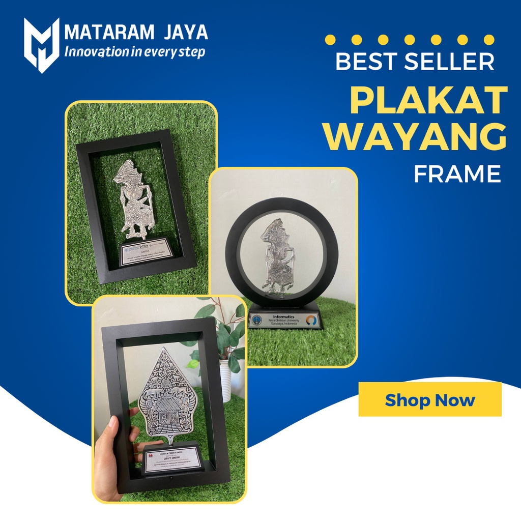 PLAKAT WAYANG FRAME / SOUVENIR WAYANG / KERAJINAN WAYANG / PAJANGAN DINDING WAYANG / SOUVENIR ETNIK 