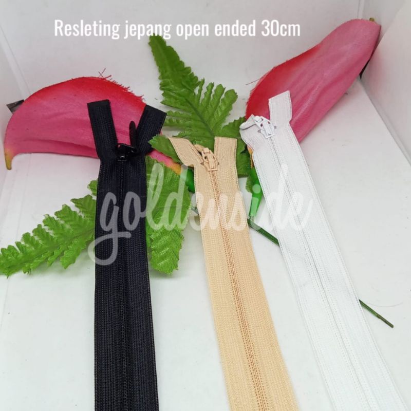 Resleting jepang open end / Resleting kamisol merek KCC / Resleting jaket tipis per pcs /Resleting Kebaya per pcs