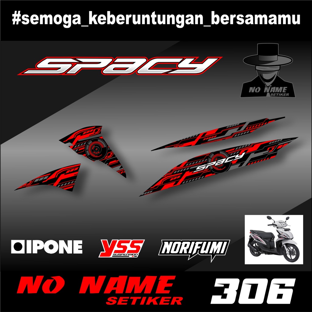 STRIPING STIKER MOTOR HONDA SPACY (306)/decal Stiker setriping Variasi List Motor