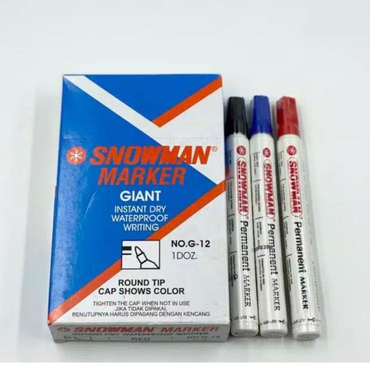 

ㅟ Spidol Permanen Marker Snowman G-12 ㊤