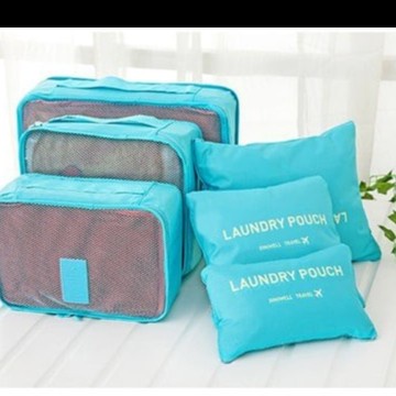 SECRET POUCH Travel Packing Cubes 7in1 Bag Organizer Tas Koper POLOS