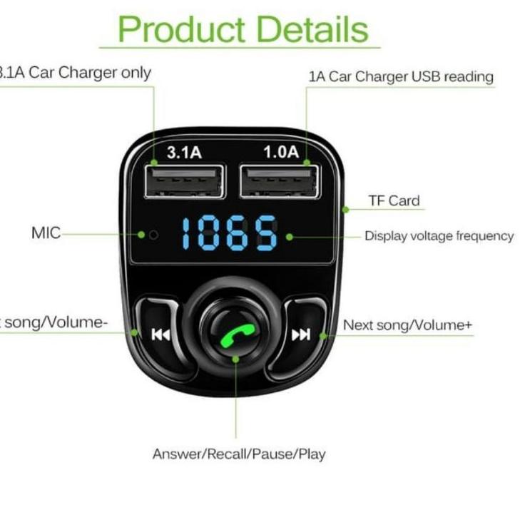 ➞✸✿ Car Bluetooth / Bluetooth Reciever / USB Bluetooth Audio / Modulator/ Fm Transmitter / Charger M