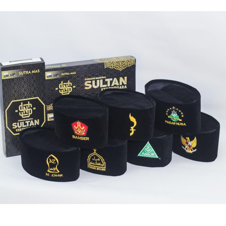 Peci Hitam AC LOGO BORDIR Garuda Az-Zahir Kujang Gus Baha dan UAS Tinggi 9cm Hemat ▫ BDT.21De22c