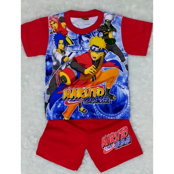 SETELAN ANAK NARUTO PRINTING BAHAN KATUN USIA 1-10THN/SETELAN ANAK TAYO DAN TOPI USIA 1-10THN/SETELAN ANAK NARUTO