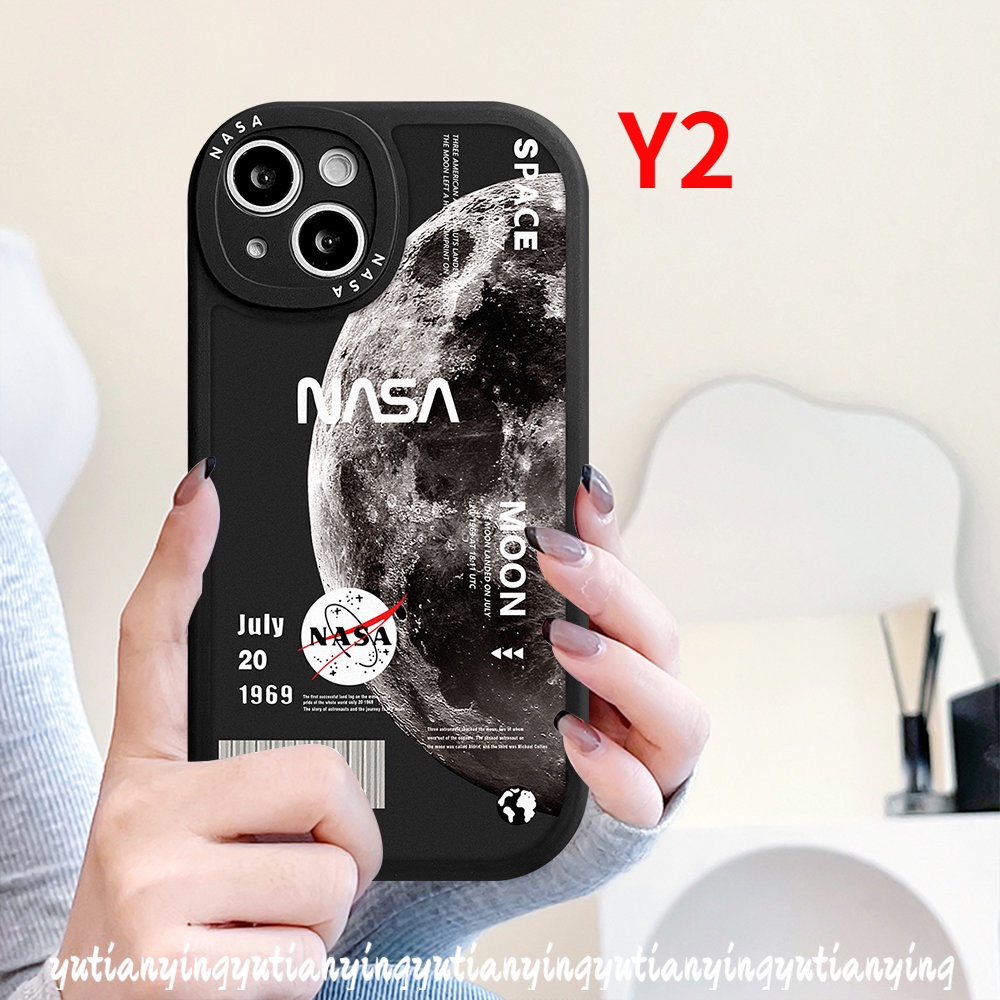 Casing NASA Merk Trendy Oppo A15 A17 A5s A77s A55 A57 A16 A54 A12 A96 A76 A95 A17K A16K A74 A16E A3S A94 A1K A9 A5 A31 A15s A7 A53 A92 Reno 5Z 87 7Z 5F 5 6 4 Case TPU Lembut A36