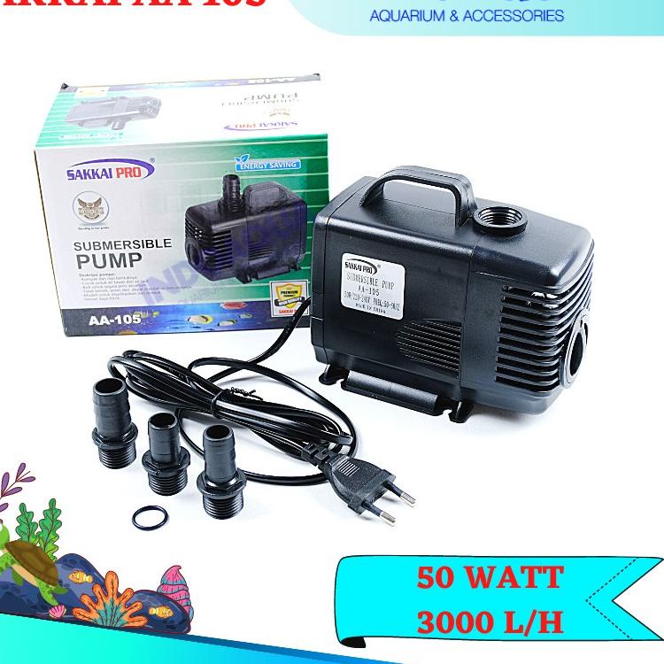 WGE.11De22ᵟ • Pompa Celup Kolam Pompa Aquarium Besar Pompa Hidroponik Sakai Pro AA 105 3000 L/H