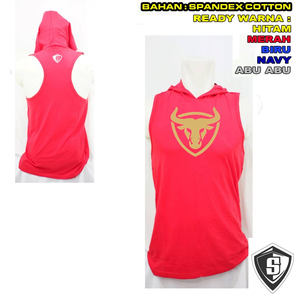 Singlet Hoodie Merah Polos