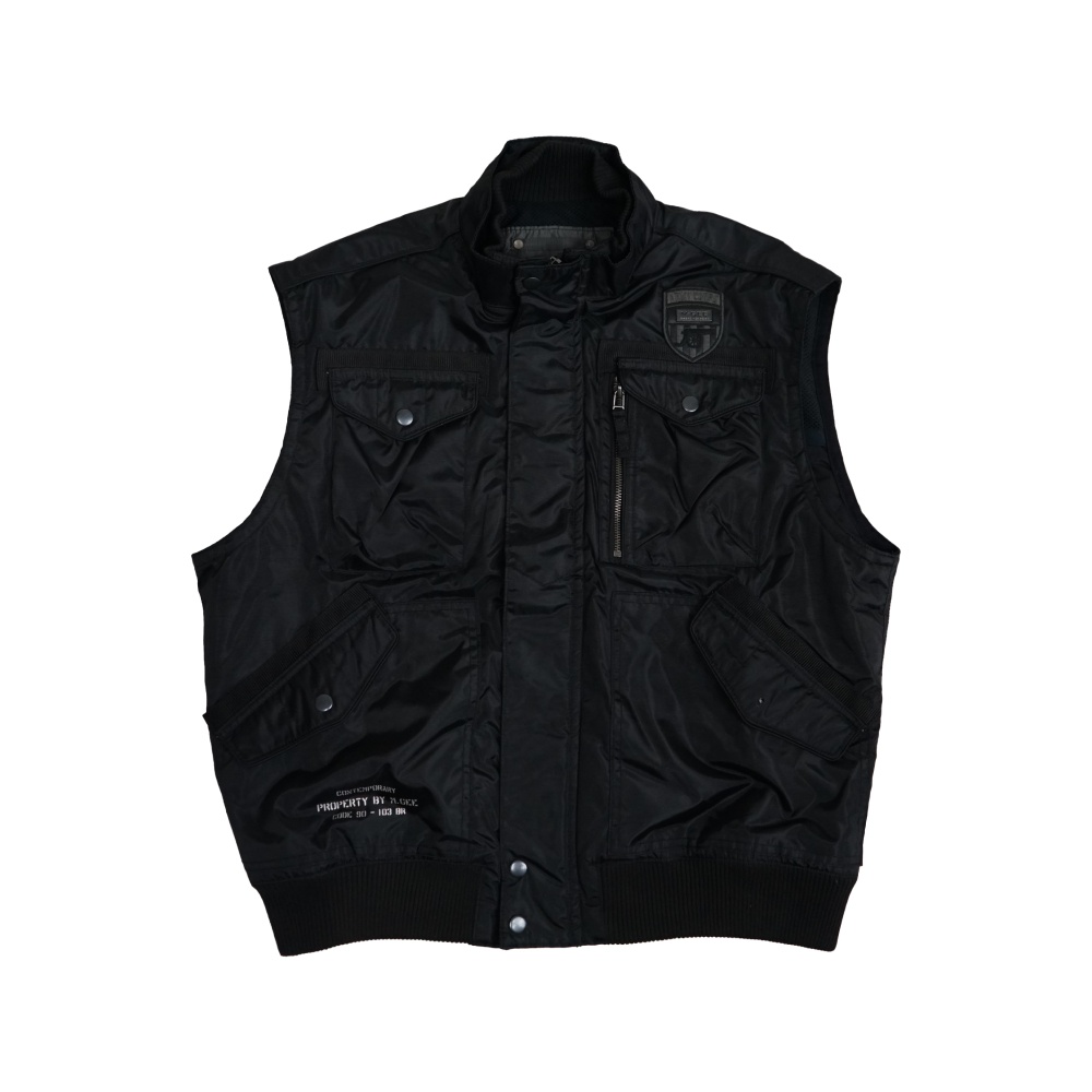 M.Gee Jaket Rompi Vest Pria Dewasa Mgee Original WALTER 16CR001 BLACK