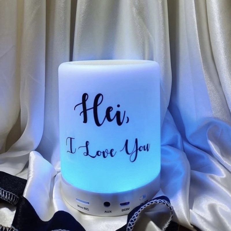 Speaker bluetooth + led costum| Hadiah wisuda | hadiah pernikahan | hadiah ulang tahun | gift box | 
