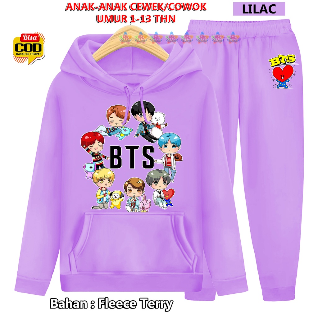 Setelan anak anak BTS sweater Hoodie Suiter, Setelan Olahraga anak, TM 00052 Setelan Training Anak Cowok Cewek baby terry terbaru dan termurah