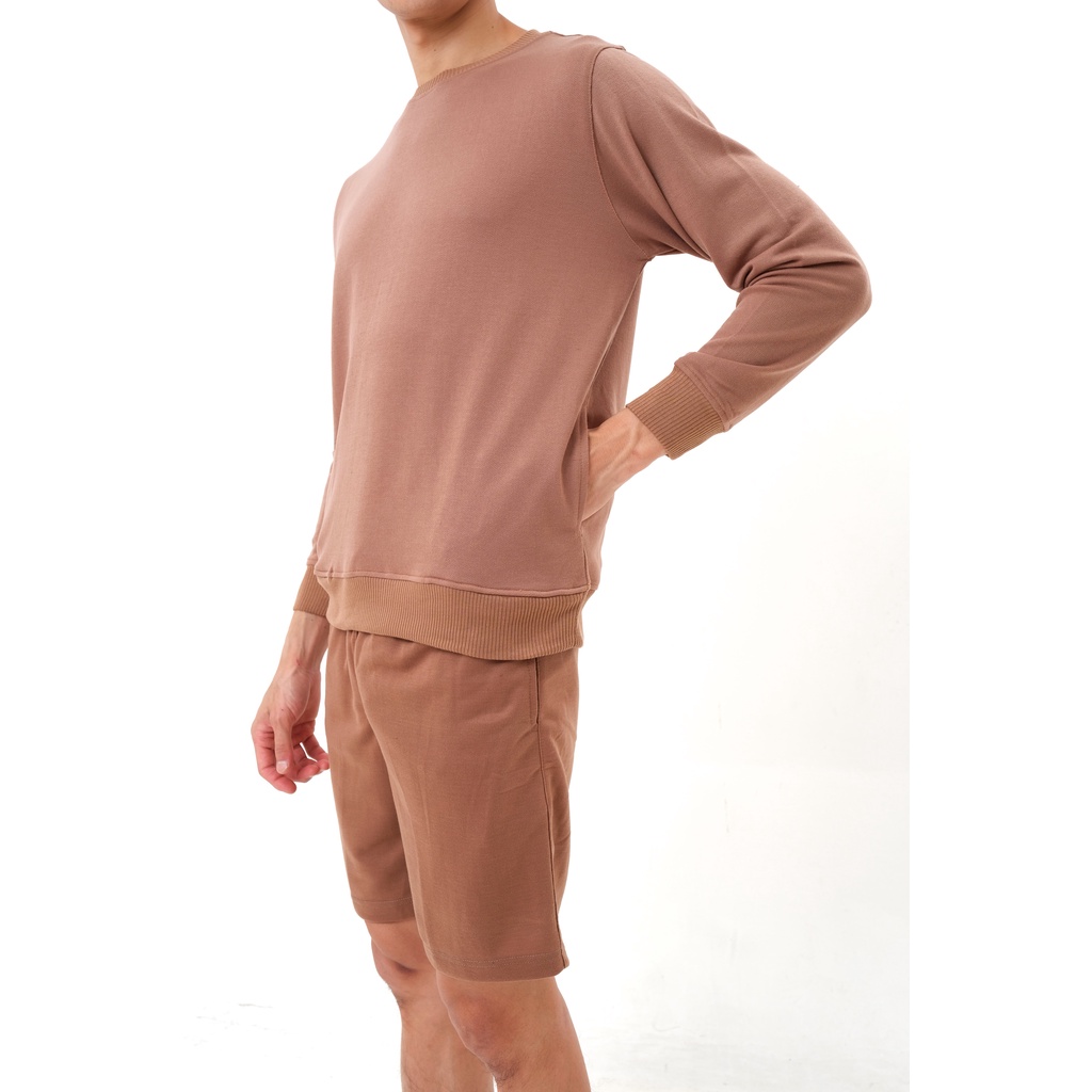 SANVANINA Sweater Crewneck Sweatshirt Polos Mocca Pria Wanita C-01F