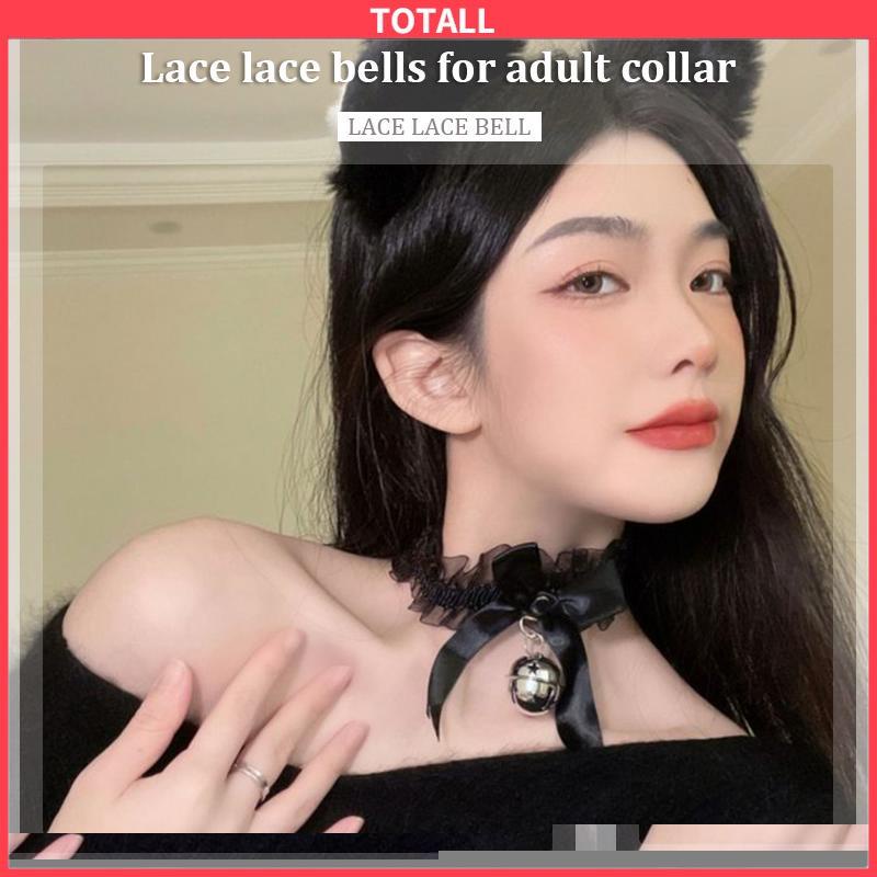 COD Choker Renda Kalung Lonceng Besar Fashion Korea Cosplay Gaya Aksesoris Wanita-Totall