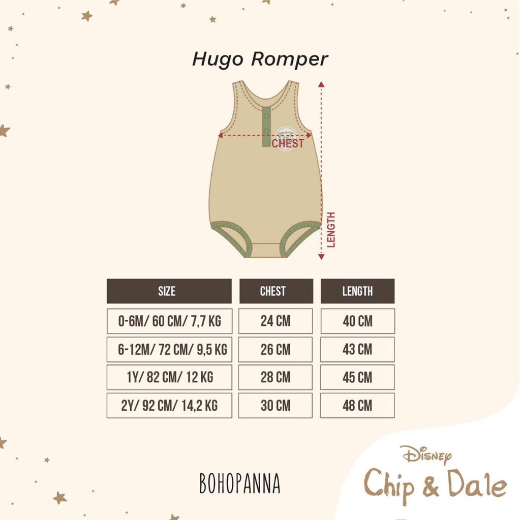 Bohopanna Hugo Romper 2 / Jumper Anak 0-2 Tahun