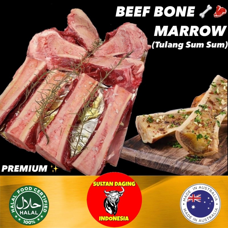 

BEEF BONE MARROW TULANG SUMSUM 1 KG IMPORT DARI AUSTRALIA/ BEEF BONE MARROW ORGANIC TULANG SUMSUM BELAH PANJANG/TULANG SUM SUM BONE MARROW IMPORT