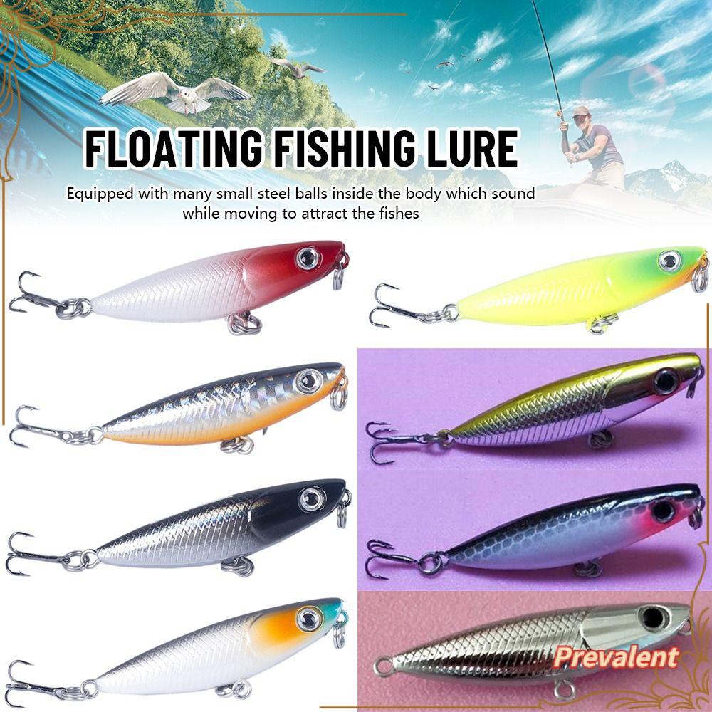 Preva Floating Fishing Lure Mata Manusia Hidup Baru 1.8g 43mm Plastik Kait Treble Engkol Keras