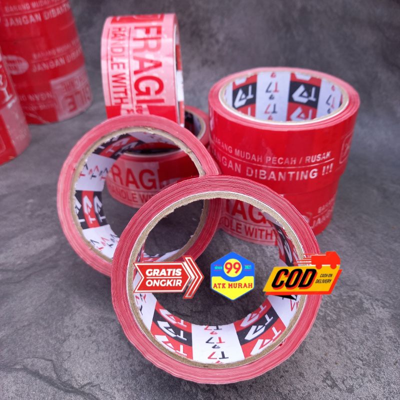 

( FRAGILE 72 Y ) Lakban packing jangan dibanting/selotip/isolasi/lakban fragile