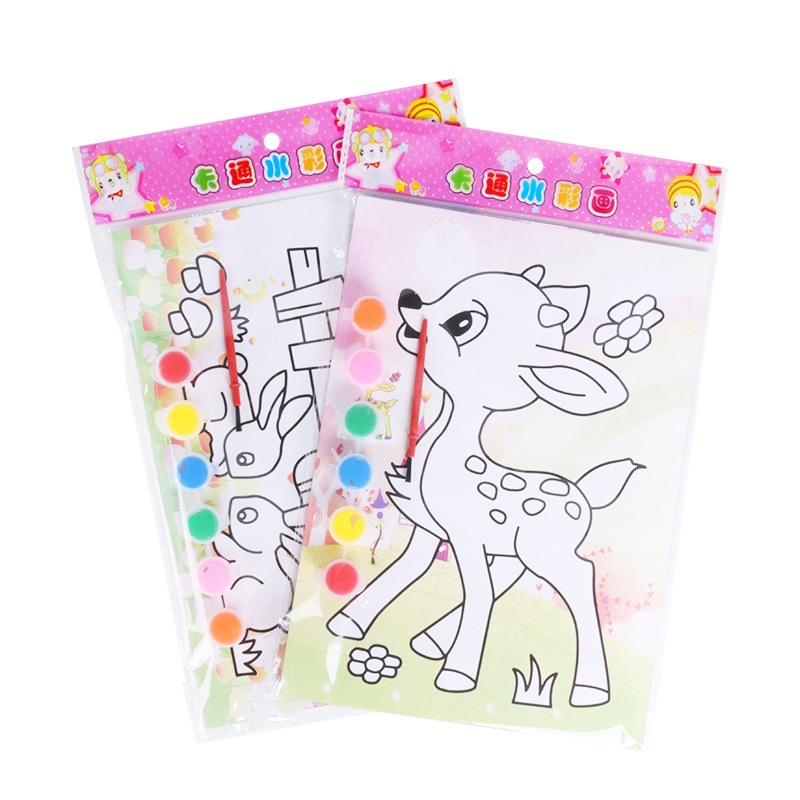 Mainan edukasi - DIY mewarnai cat air - Montessori - Mainan anak - Menggambar Cat Air Set