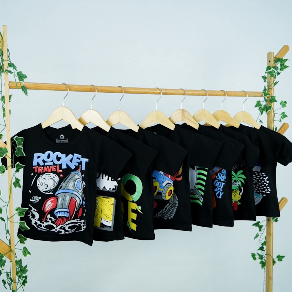 KAOS ATASAN ANAK UNISEX/COWOK - SPECIAL BLACK