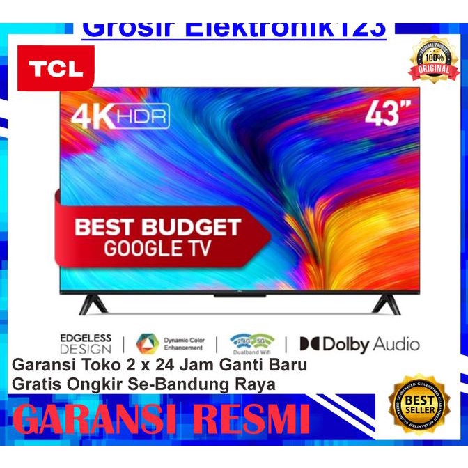 READY STOCK LED TV ANDROID TCL 43 INCH 43A18 ANDROID 11 