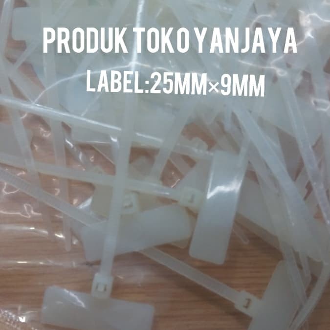 

KOMPLIT Kabel ties label 10cm 25mmx9mm isi 100pcs/ties label/kabel marker ties Code 3974