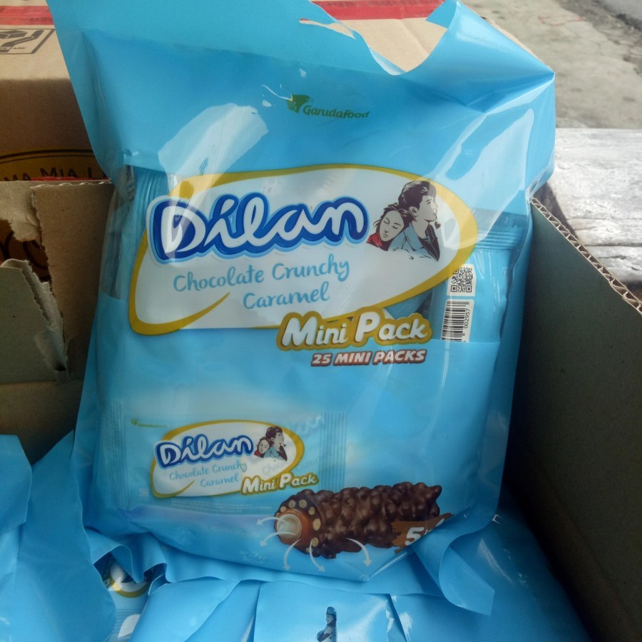 

Dilan Choco Crunchy Caramel Pouch bag mini pack isi 25 pcs