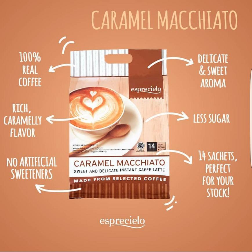

(No)-Q86E❤ Esprecielo Caramel Macchiato Ecobag ( 14 Sachet ) pasti dikirim