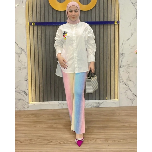 B0979 Kemeja Mickey Print