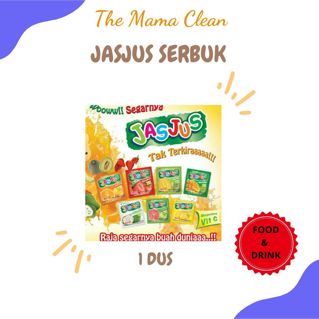 MINUMAN BUBUK JAS JUS ANEKA RASA BUAH 1 DUS = 300 SACHET