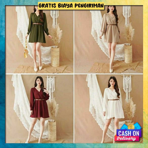 Dtess Cewek Dewasa Terbaru Dreas Korea Ulangtahun Cwe Drees Korean Style Gaun Natal Premium Dres Dri