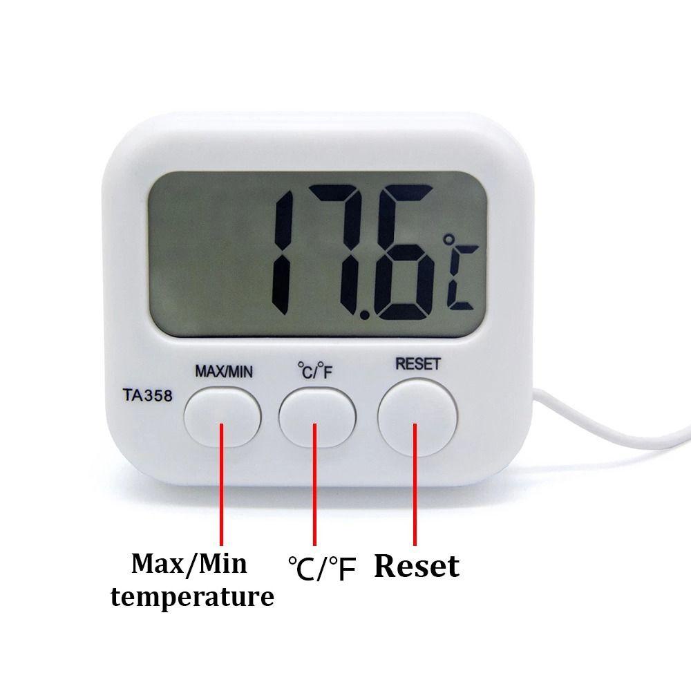 Solighter Termometer Akuarium Mini Digital Display Elektronik Detektor Suhu Air