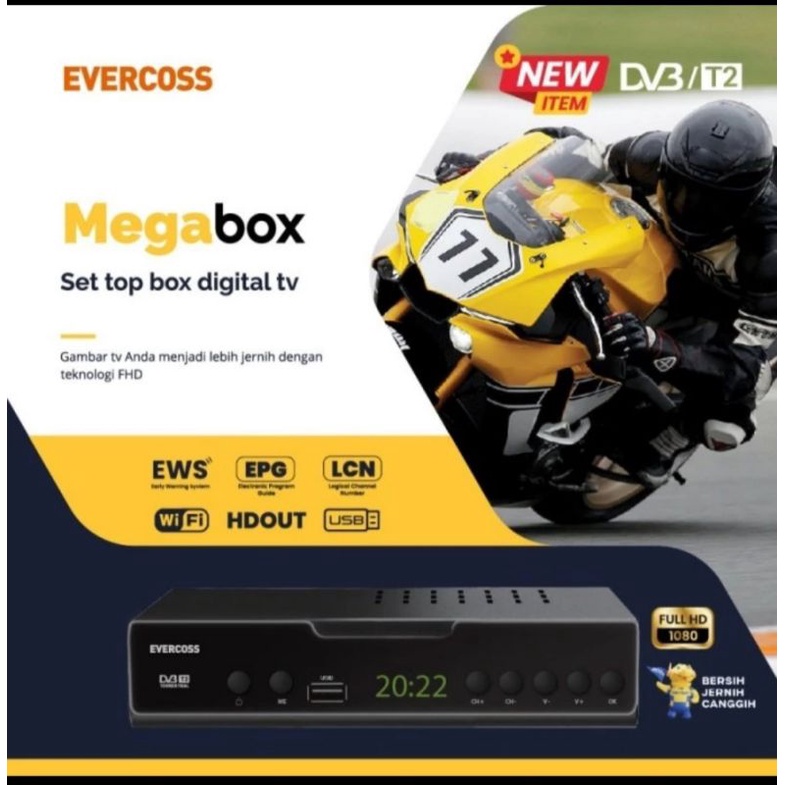 EVERCOSS STB SET TOP BOX PRO DIGITAL TV RECEIVER FULL HD