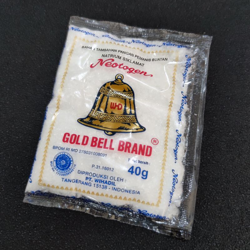 

NEOTOGEN sari manis 40gram lonceng GOLD BELL pemanis buatan gula biang sodium