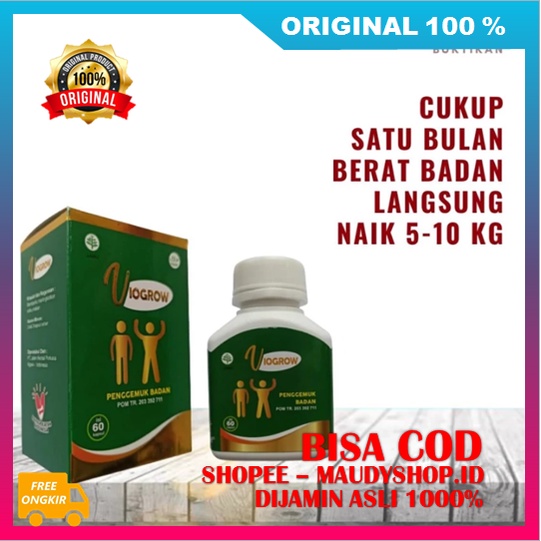 Viogrow Obat Herbal Alami Penggemuk Badan Herbal Penambah Nafsu Makan Penambah Berat Badan Herbal BP