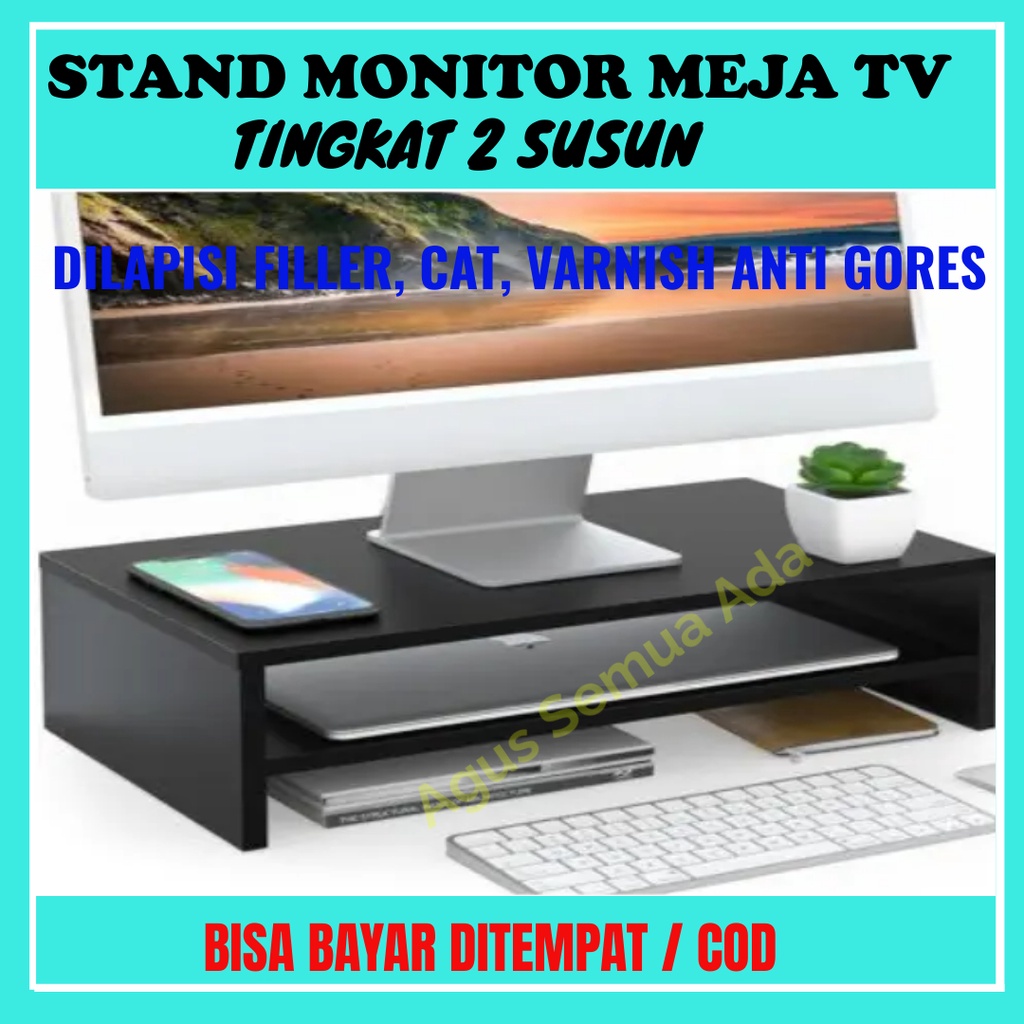 Stand Monitor Rak Meja Laptop Dudukan Alas Tatakan Layar Tv Penyangga Holder Leptop Aksesoris Komput