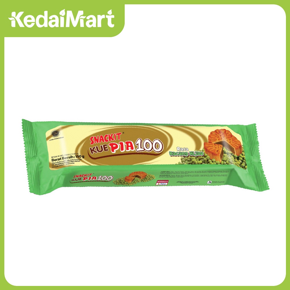 

Snackit Pia 100 Rasa Kacang Hijau 150 Gram