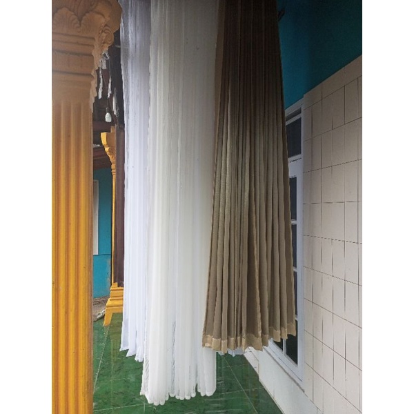 Gorden Vitrase salju serut putih tulang