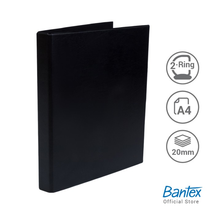 

PROMO Bantex Ring Binder 2 Ring D 20mm A4 Black #8212 10 Code 3489